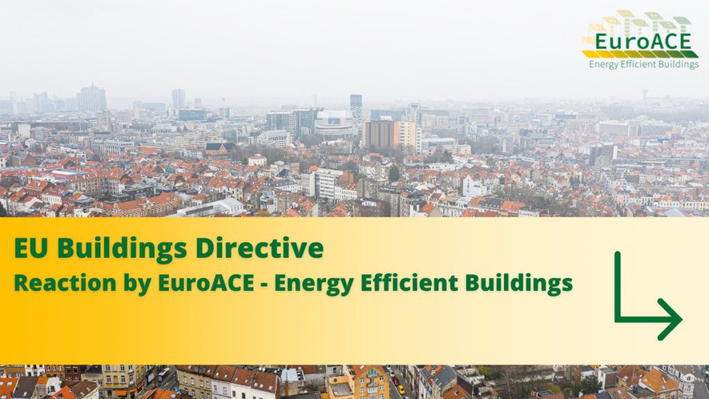 Deal on the Buildings Directive, no time to lose for its roll-out